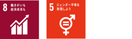 SDGs8 働きがいも経済成長も、SDGs5 ジェンダー平等を実現しよう