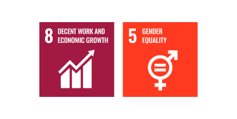 SDGs8 DECENT WORK AND ECONOMIC GROWTH, SDGs5 GENDER EQUALITY