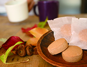 A polvorón is a traditional Spanish sweet eaten at celebrations. It is known for its cinnamon fragrance and the way it melts in the mouth when eaten.