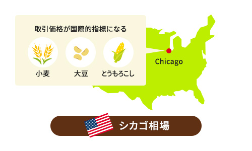 輸入小麦の価格にはシカゴ相場が影響