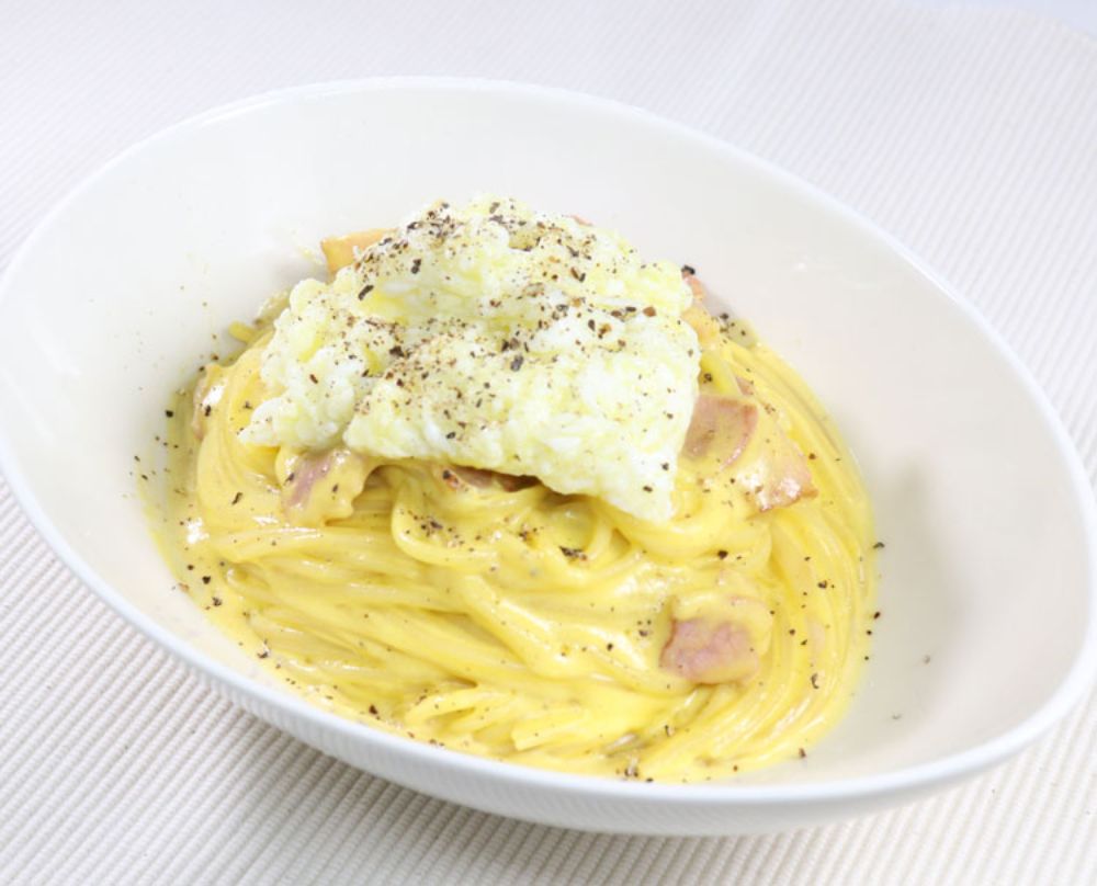 ふわふわ卵のカルボナーラ風スパゲティ