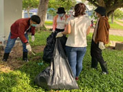 Cleaning the area around the plant (Vietnam Nisshin Seifun Co., Ltd.)